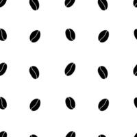 Coffee beans doodle seamless pattern vector