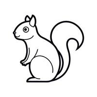 Squirrel Line Art Artwork vector