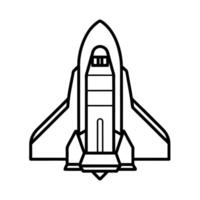 Space Shuttle Outline Line Art vector