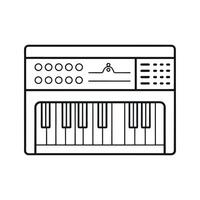 Synthesizer Music Device Line Art vector
