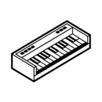 outline of synthesizer line art 3 vector