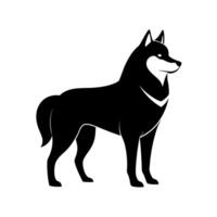 Siberian Husky Silhouette Image vector