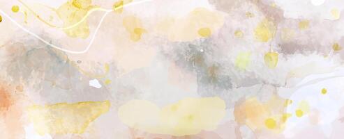Soft Beige and Yellow Watercolor Abstract Background photo