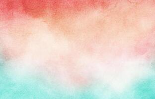 Red and Aqua Gradient Watercolor Texture Background photo