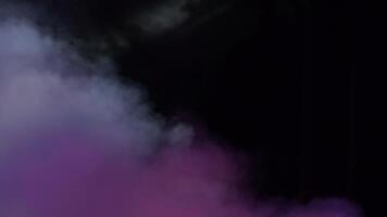 Smoke columns and fog in a concert stage during a show video