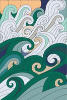 Abstract wave background vector