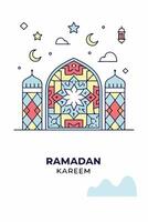 Ramadan Kareem Islamic abstract shapes and patterns vector