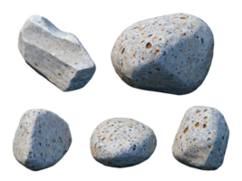 A set of rocks that are all different sizes on transparent background png