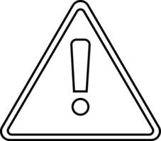 a warning sign with an exclamation mark on it vector