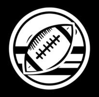 American football ball in a circle. vector