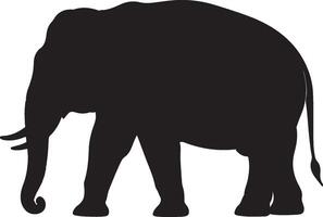 An elephant is shown in silhouette on a white background vector