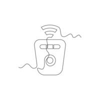 one line art Wireless Microphone or Clip On illustration. line art, one continuous line, simple, hand drawn and sketch style. for icons, symbols, signs or logos vector