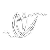 one line art Oat Seeds illustration. line art, one continuous line, simple, hand drawn and sketch style. for icons, symbols, signs or logos vector