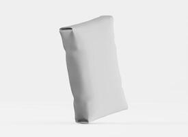A white bag sitting on top of a white surface photo
