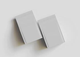 Two blank boxes diagonal light gray surface photo