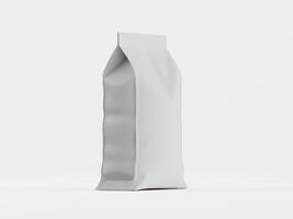 A white bag with a white lid on a white surface photo
