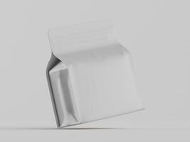 A white bag with a zipper on it photo