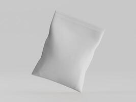 White bag on a gray background 3d render photo