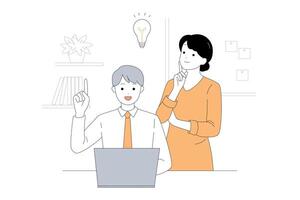 Engaging in Creative Collaboration within the Workplace to Foster Innovation and Growth vector