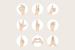 Hand Gestures Collection A Diverse Set of Expressive Symbols for Effective Communication vector