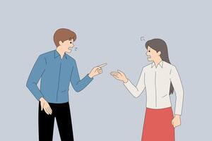 Conflict Arising Between Two Colleagues in a Professional Office Setting Environment vector