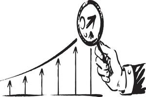 A Comprehensive Growth Analysis Through the Insight Provided by a Magnifying Glass vector