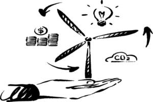 A Wind Turbine Concept for Achieving CO2 Reduction Goals and Promoting a Greener Future vector
