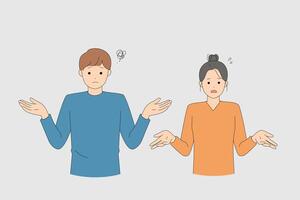 Confused Gestures Expressing Uncertainty in Various Forms of Communication and Interaction vector