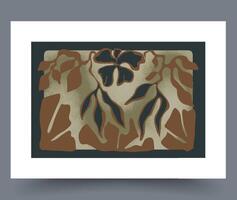 Abstract Art Inspired by Nature, Featuring Leaf Forms and Organic Shapes in Design and Style vector