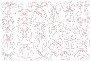 A Beautiful Collection of Creative and Decorative Bows Available in Various Styles vector