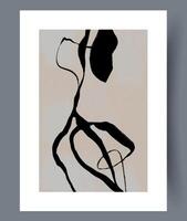 Abstract Line Art A Modern Minimalist Design Embracing Simplicity and Aesthetic Appeal vector