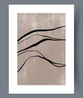 This captivating abstract line art piece enhances any space with its aesthetic appeal vector