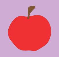 A Bright Red Apple Placed Against a Soft Pastel Background for an Artistic Effect vector
