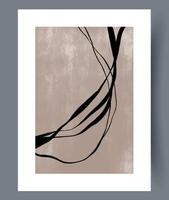 Abstract Black Lines on a Soft Beige Background Creating a Unique Visual Experience vector