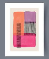 Captivating Abstract Geometric Art Featuring Bold Colors and Distinct Shapes Presentation vector