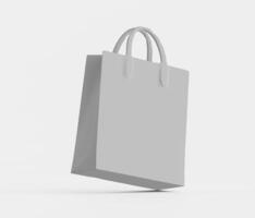 3d rendering of a shopping bag on a white background photo
