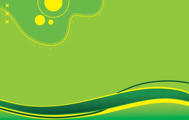 Lush Green and Yellow Abstract Wave