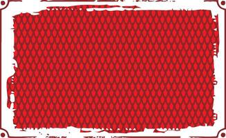 Bold Red Dragon Scale Border pattern vector