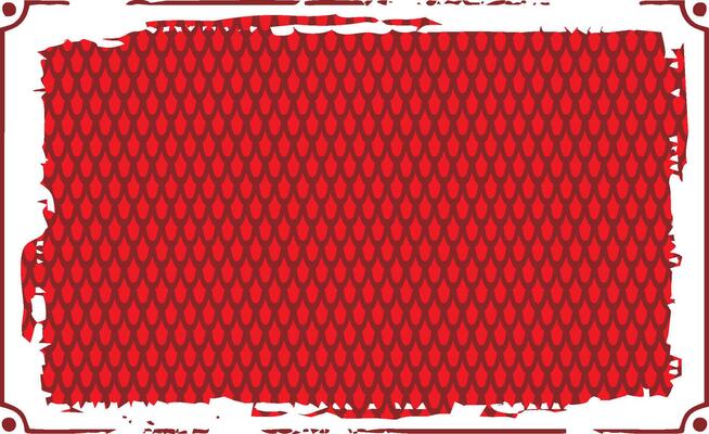 Bold Red Dragon Scale Border pattern