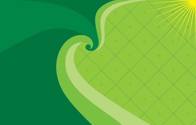 Vibrant Green Swirl and Grid