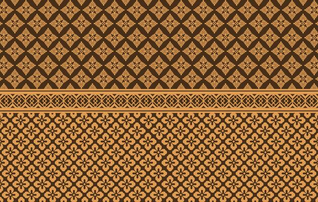 Rich Brown Thai Decorative Pattern