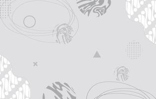 Subtle Gray Abstract Batik Elements vector