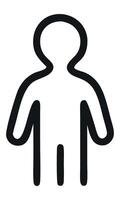 Simple and Clean Person Icon for General Use in Design Projects and Presentations vector