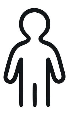 Simple and Clean Person Icon for General Use in Design Projects and Presentations