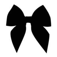 Elegant black bow silhouette isolated on white background perfect for design and decoration vector