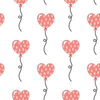 Heart-shaped balloons in a playful pattern create a festive atmosphere for celebrations and events vector