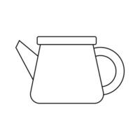 Simple outline of a teapot with a spout and handle perfect for line art lovers vector