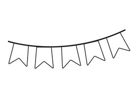 Decorative bunting hanging across a space for a festive celebration in a bright, cheerful atmosphere vector