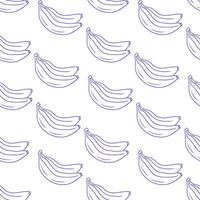 Bananas displayed in a repetitive pattern on a white background showcasing a playful and minimalistic design concept vector