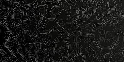 Abstract contours create a dynamic visual representation of a topographic landscape in black and white tones vector